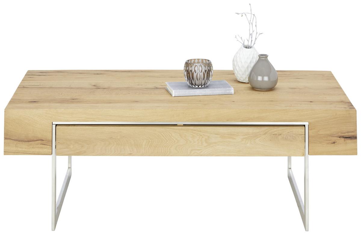 Klub Stočić Birmingham - boja hrasta/boja nerđajućeg čelika, Konvencionalno, drvo/metal (110/60/40cm) - Zandiara