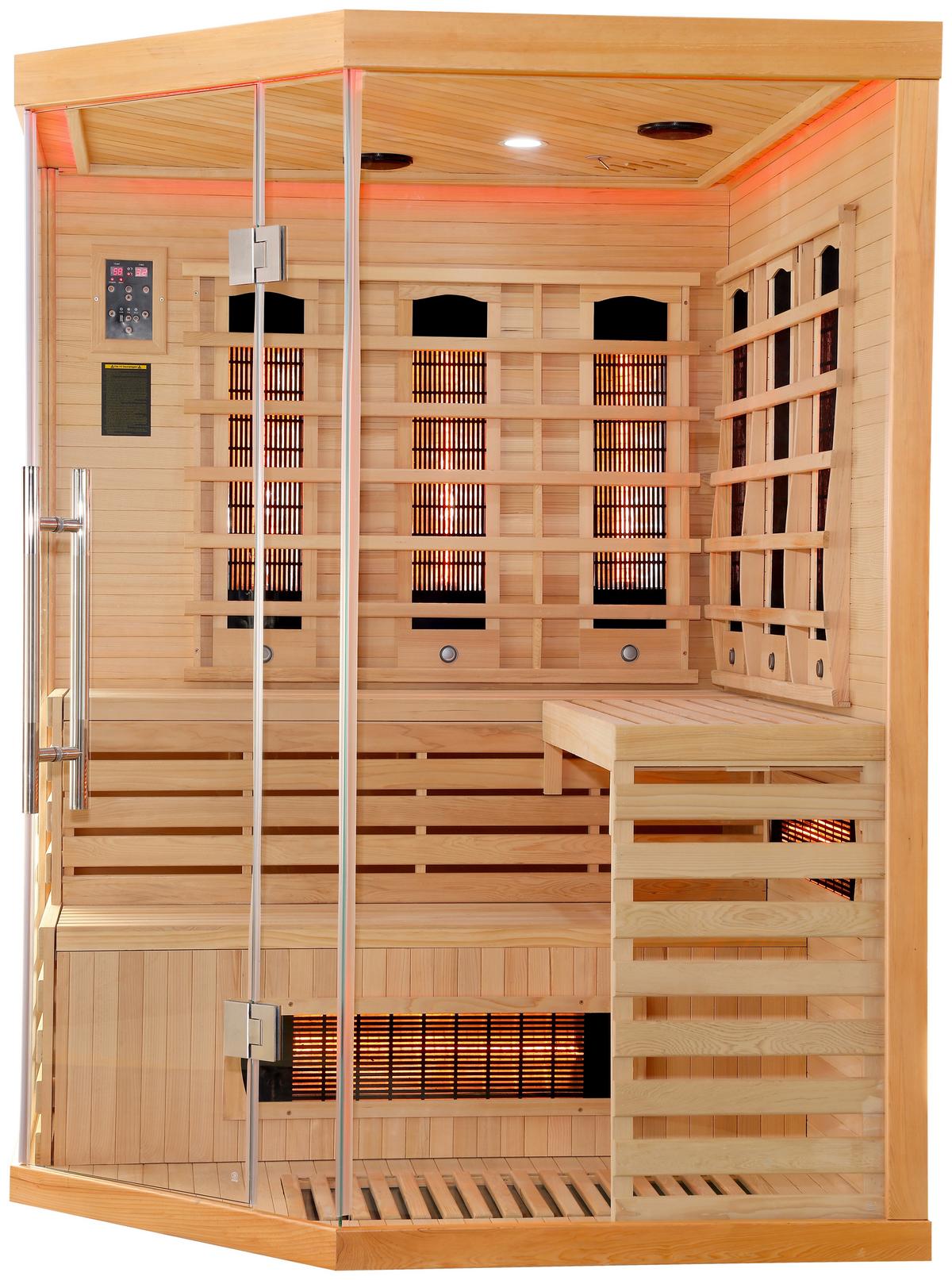 INFRAROTKABINE DELUXE B: 150 CM 3-4 PERSONEN - Braun, MODERN, Holz (150/200/150cm) - Sanotechnik