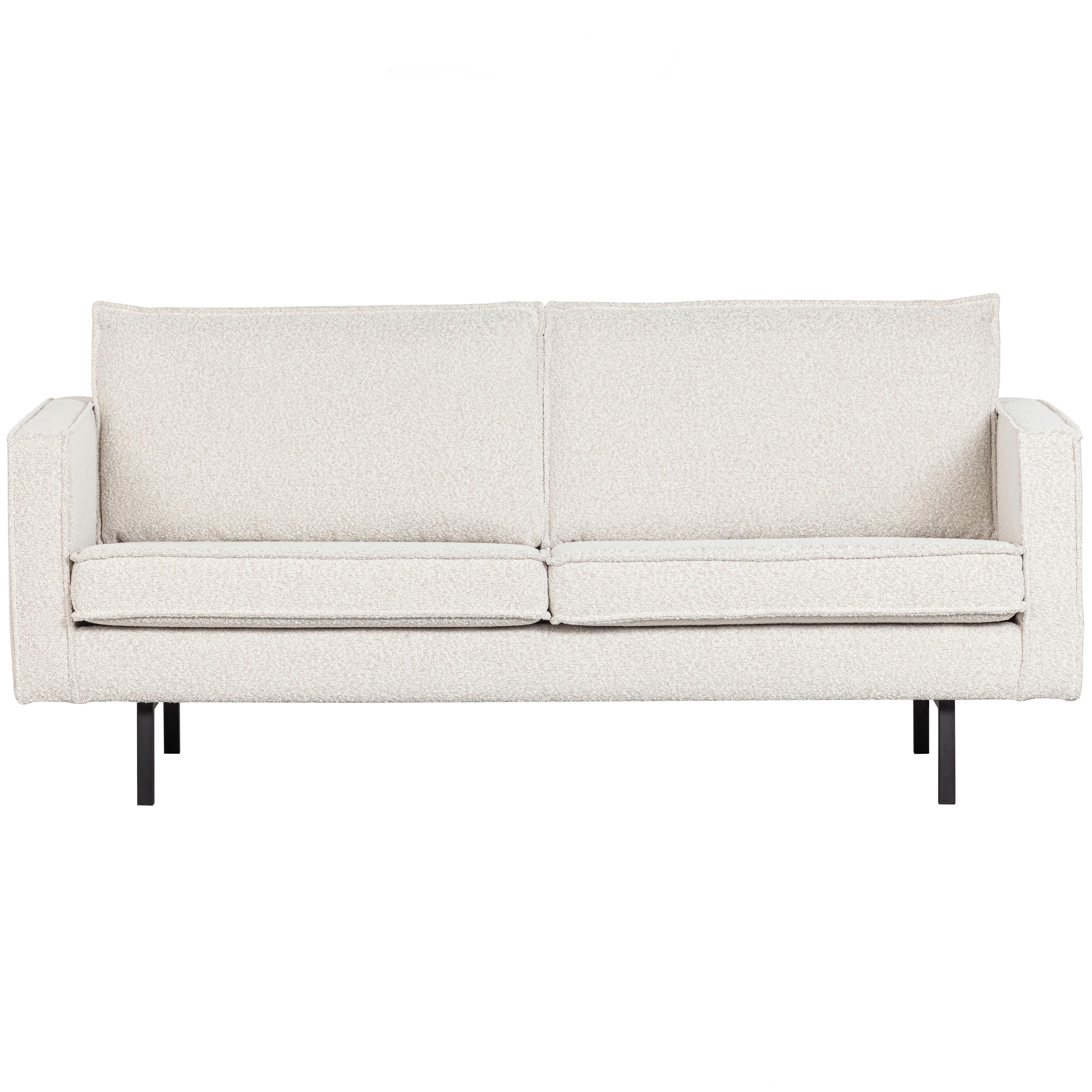 2,5- Sitzer Sofa Rodeo Naturfarben B: 190cm - Schwarz/Naturfarben, Design, Textil/Metall (190/85/86cm) - Livetastic