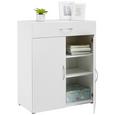 Comodă Mrk - alb, compozit lemnos (80/98/40cm) - Modern Living Comodă Mrk - alb, compozit lemnos (80/98/40cm) - Modern Living
