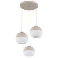 Lampă Suspendată Ragusa - alb/bej, Design, sticlă/metal (42,5/120cm) - Globo