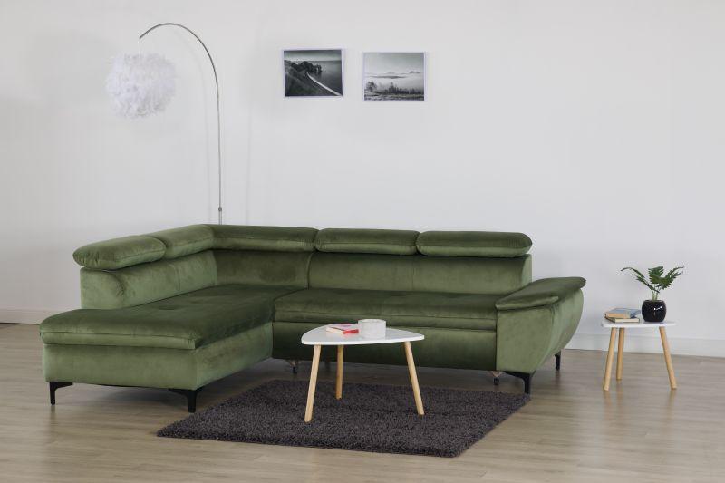 Canapea modulară NOEMI - măsliniu, Modern (186/95/246cm) - Mömax