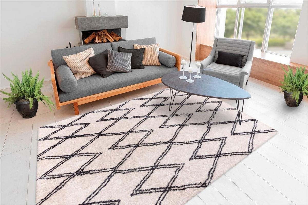 HOCHFLORTEPPICH ORLANDO 325 ELFENBEIN - Creme, Konventionell, Textil (120/170cm) - Kayoom