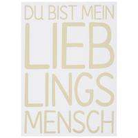 Postkarte Lieblingsmensch - Goldfarben/Schwarz, MODERN, Papier (10,5/14,8cm)