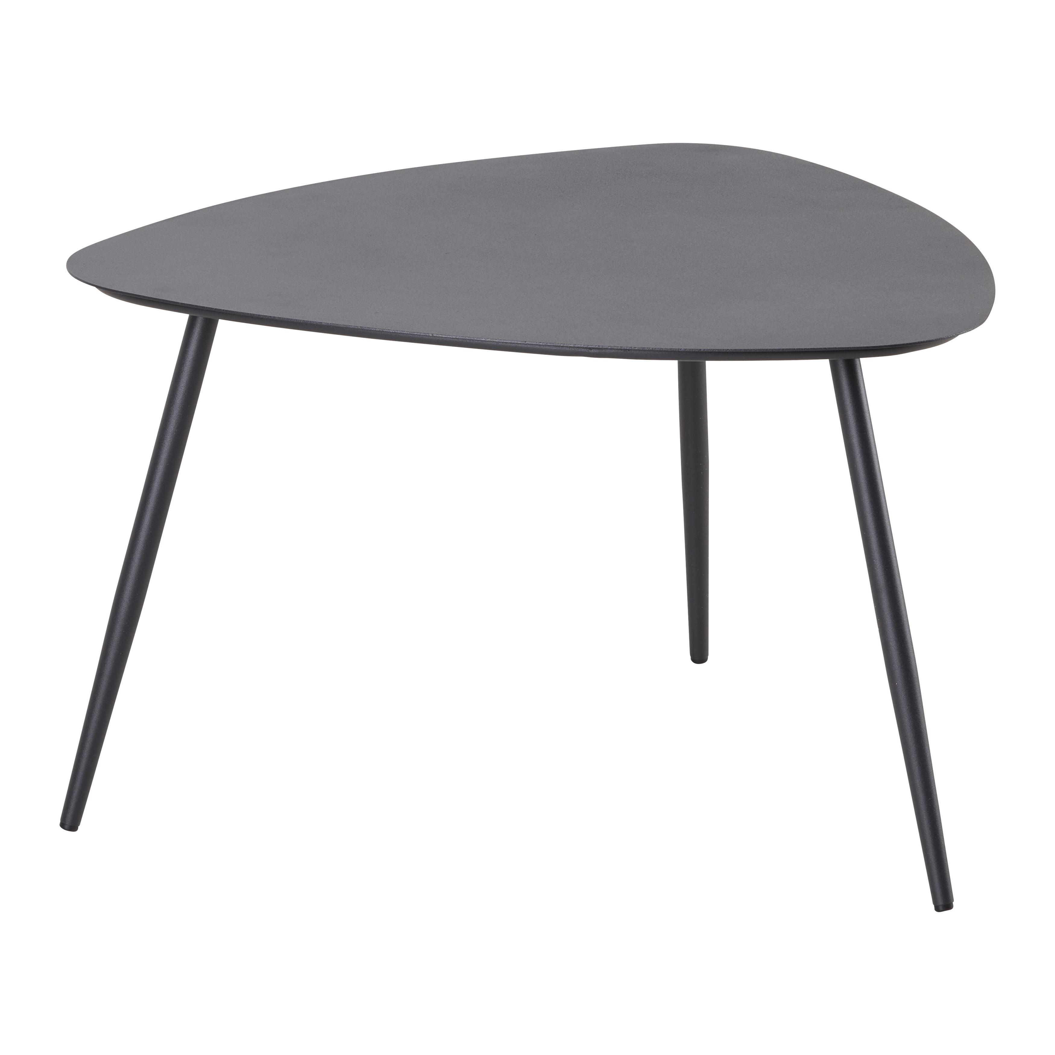 Couchtisch Fine Dunkelgrau - Dunkelgrau/Schwarz, MODERN, Metall (56/35,5/57,5cm) - Mömax