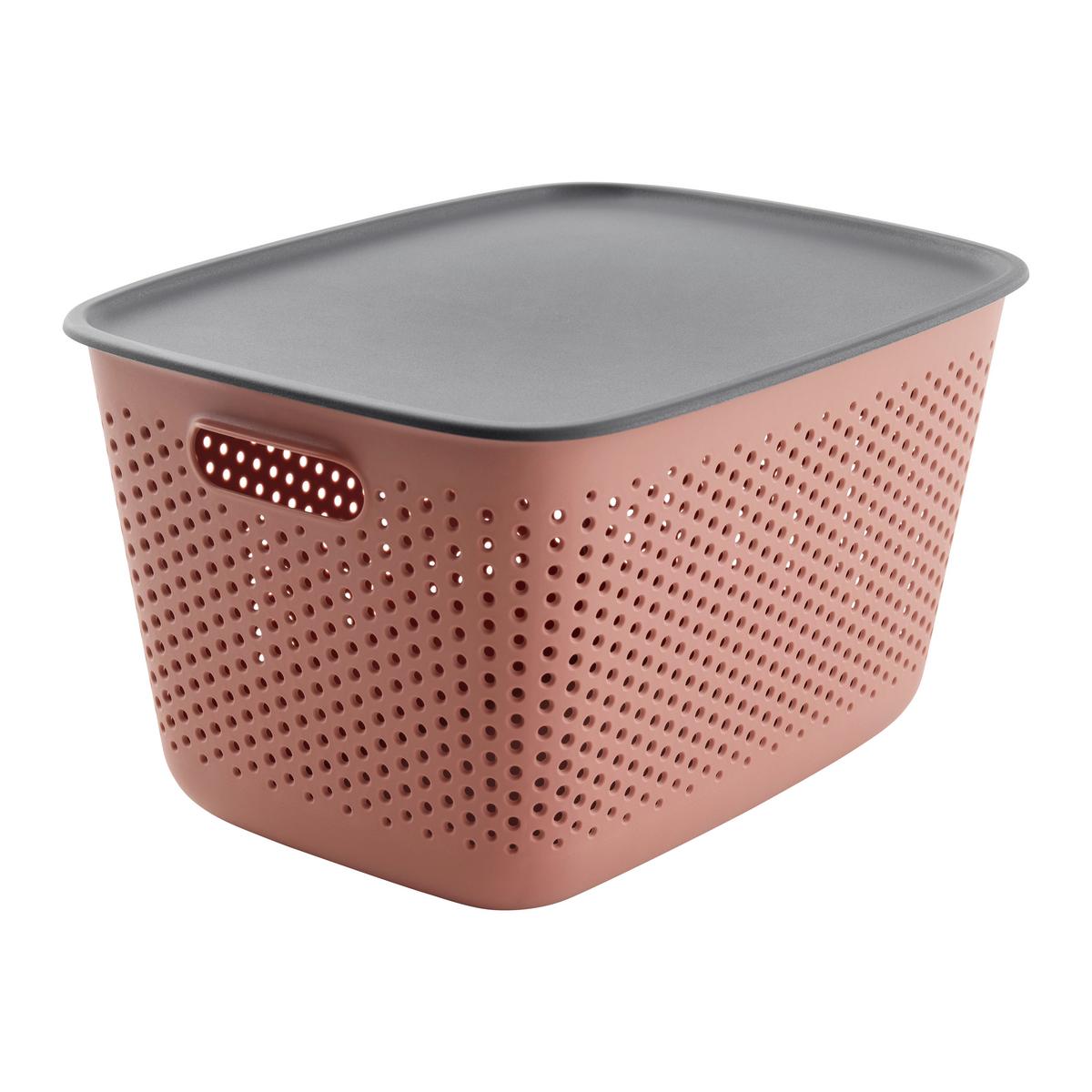 Coșuleț pentru depozitare Maja - cca. 17L - roșu închis, Modern, plastic (39/29/22cm) - Mömax