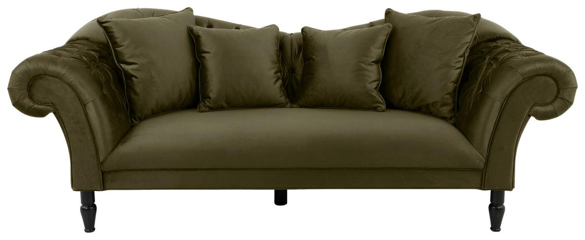 CANAPEA CU 3 LOCURI CUPIDO - măsliniu, Design, textil (242/91/104cm) - Mömax