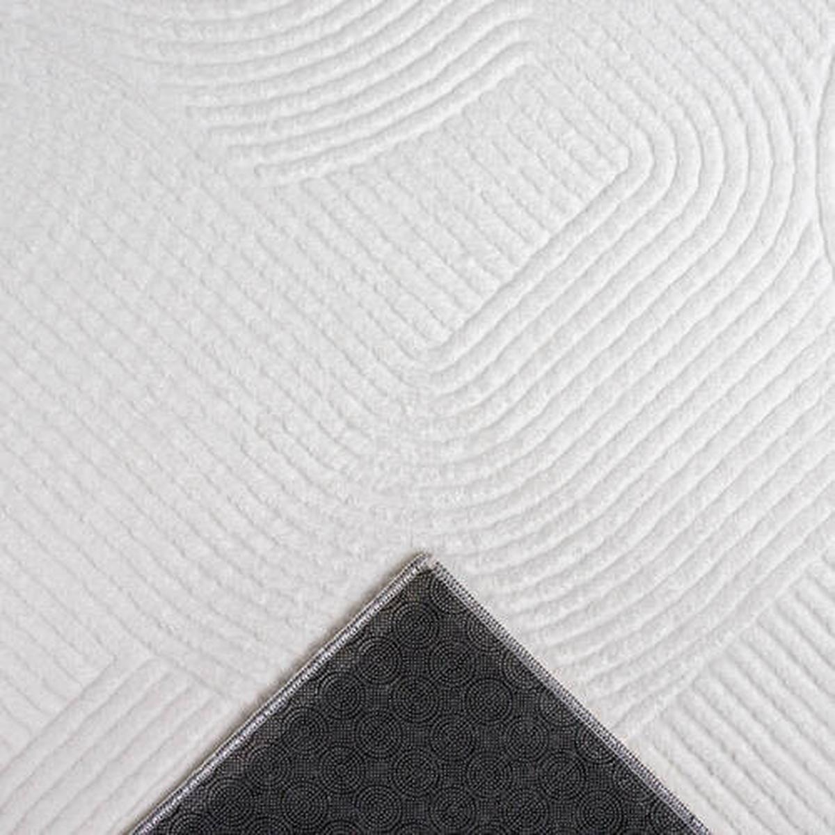 Webteppich Stilo Weiß ca. 80x150cm - Weiß, KONVENTIONELL, Textil (80/150cm) - Novel