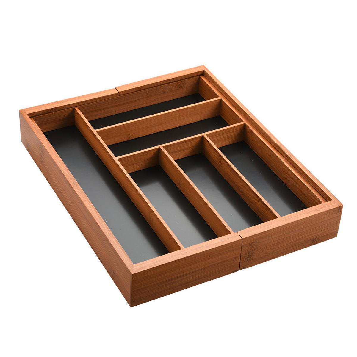 WKŁAD NA SZTUĆCE VARIABLER BESTECKKASTEN - brązowy, Basics, drewno (35-58/6,5/43cm) - Kesper