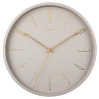 ZEGAR ŚCIENNY KA5898WG - kolor złoty/szary, Basics, metal (35/35/4cm) - Karlsson