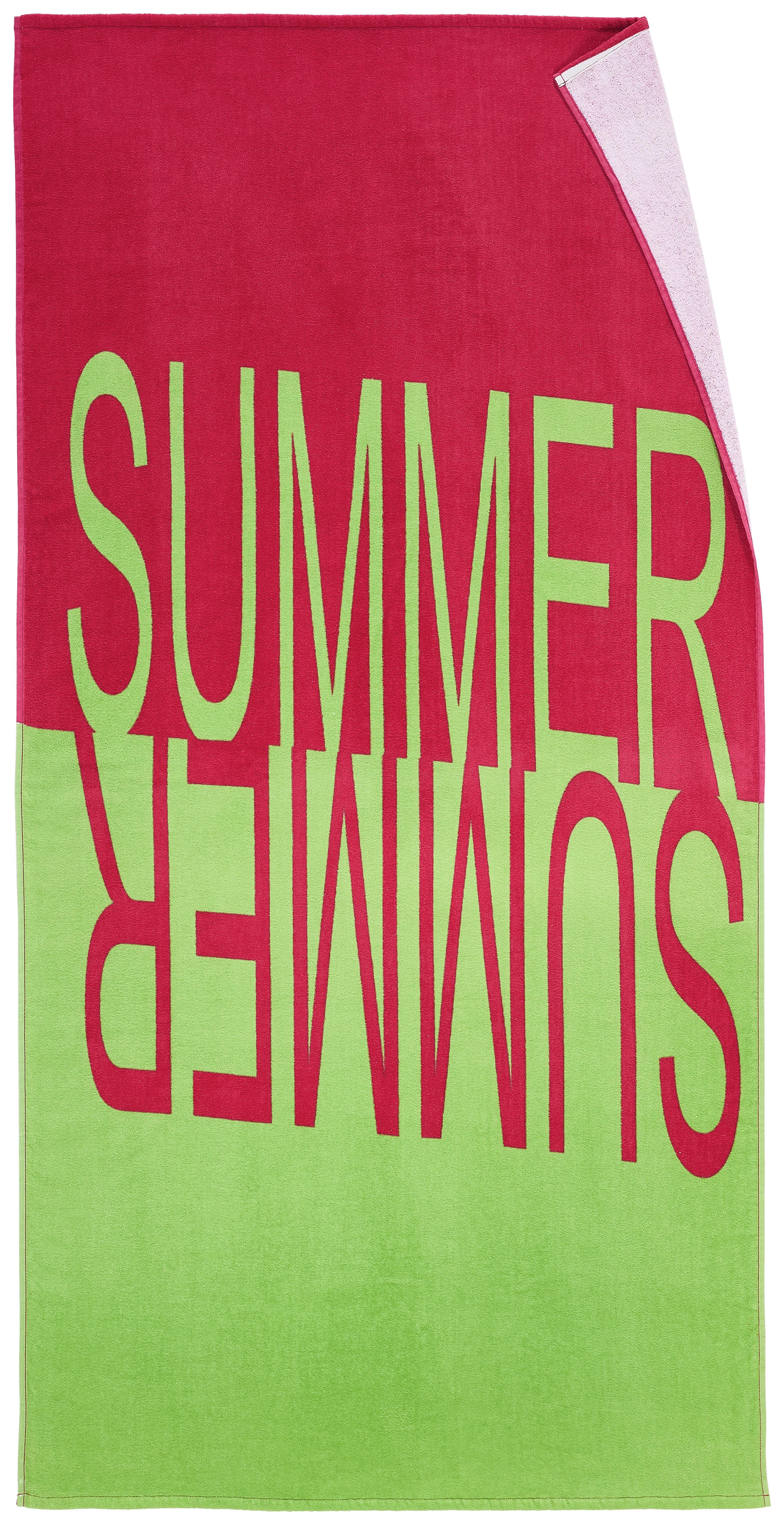 RĘCZNIK PLAŻOWY SUMMER - różnokolorowy, Basics, tkanina (90/180cm) - Esposa