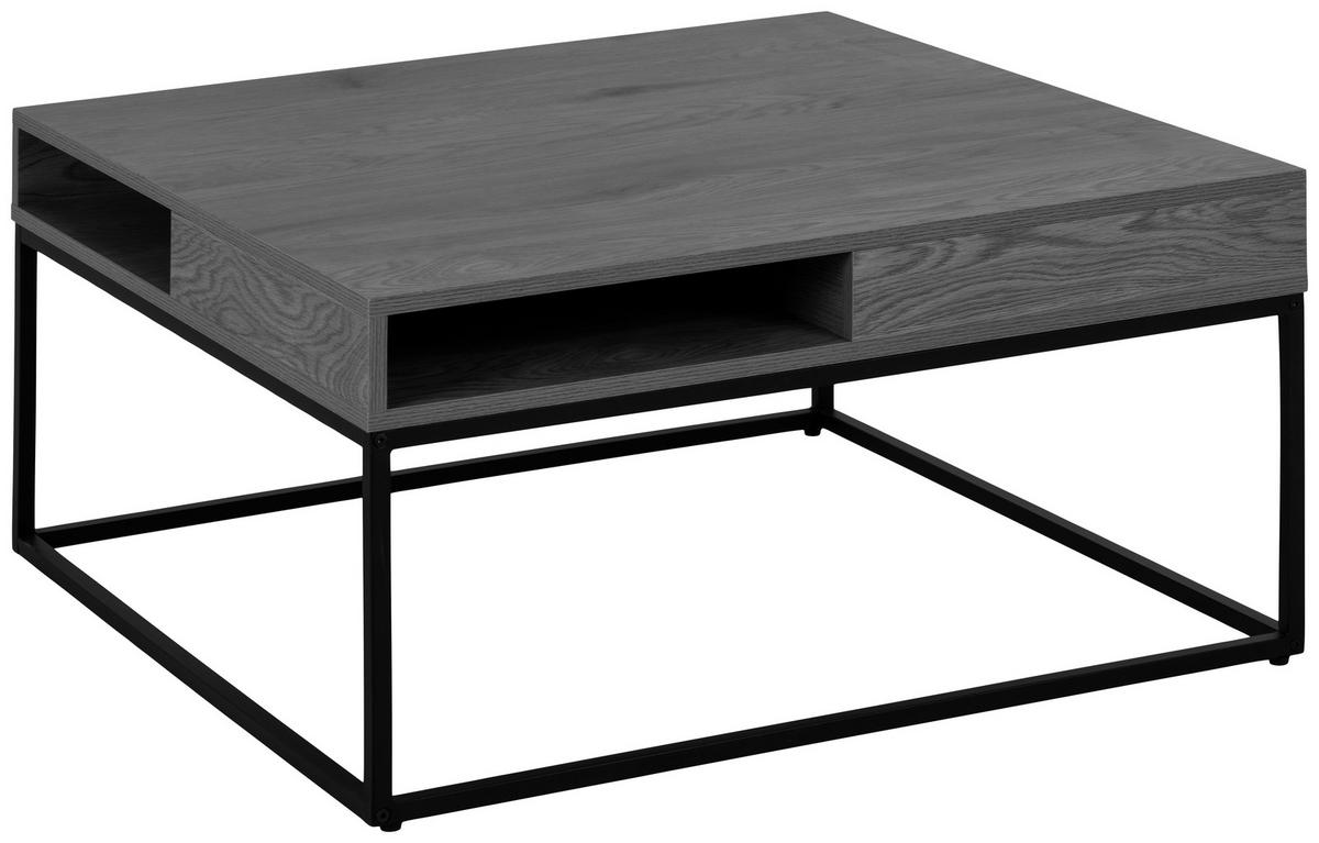 STOLIK KAWOWY WILLFORD - kolor jesionowy/czarny, Trend, materiał drewnopochodny/metal (80/80/40cm) - MID.YOU