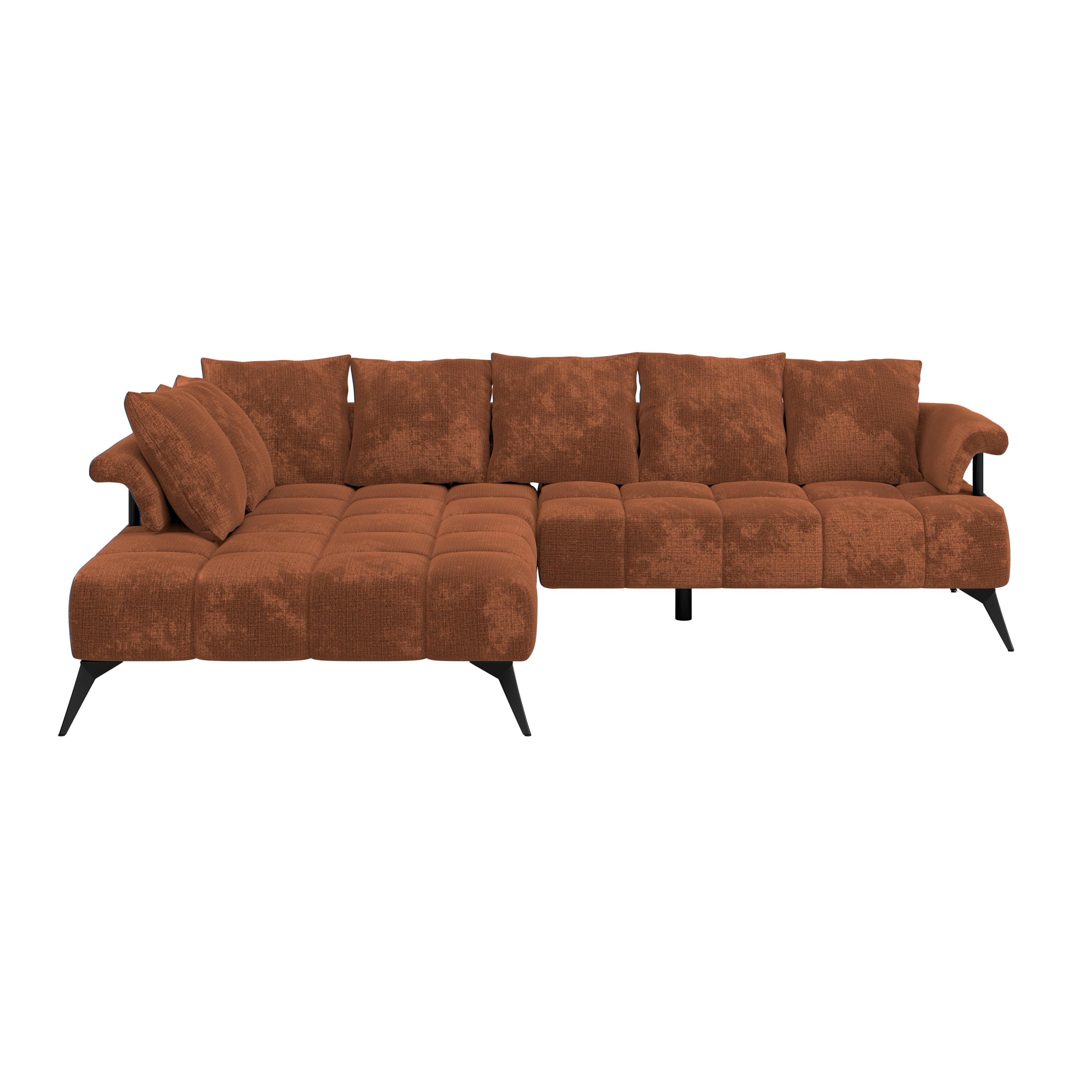 Kutna Garnitura Vanessa New - boje hrđe/crna, Moderno, tekstil/metal (200/297cm) - Modern Living