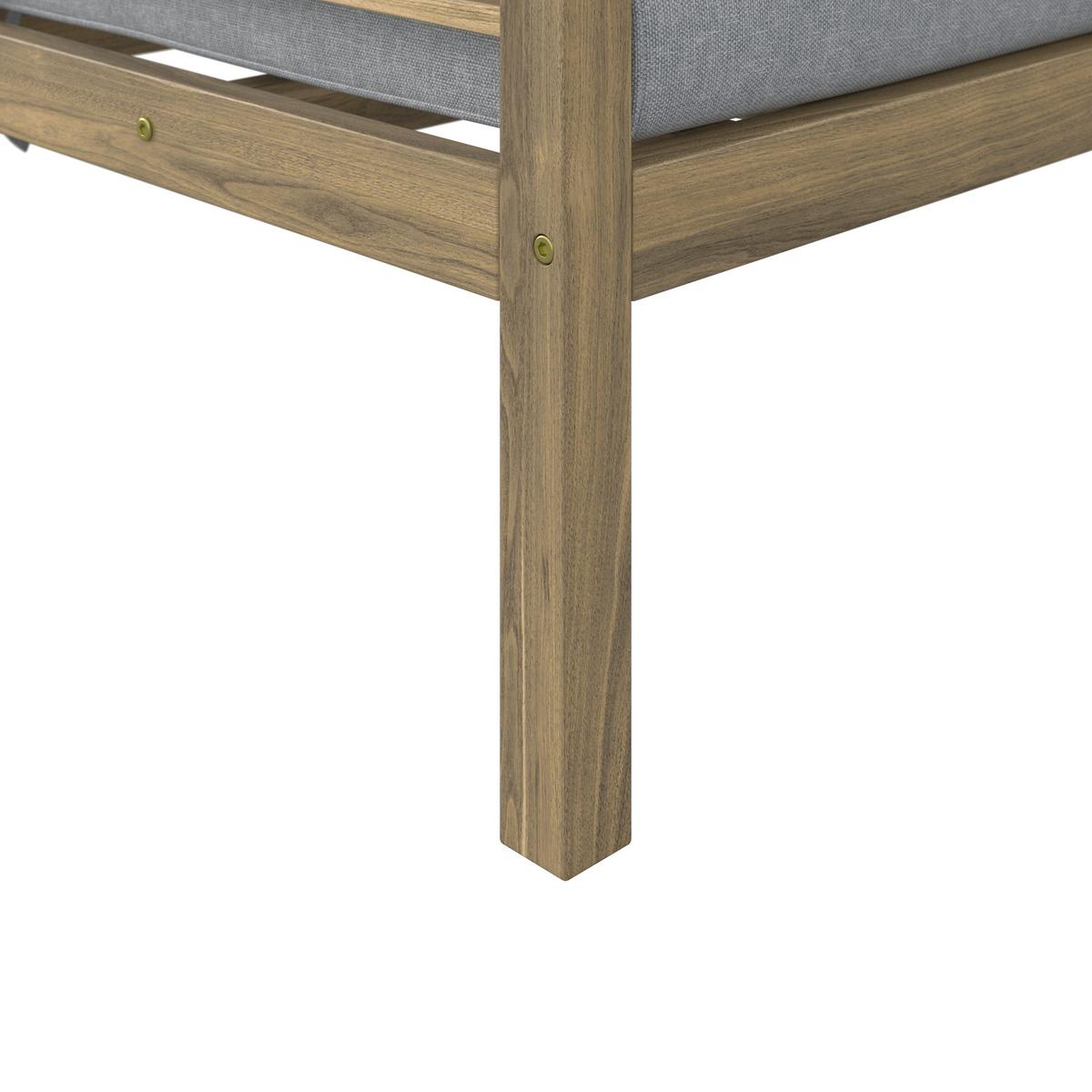 KOMPLET STOŁOWY NA TARAS AROLA - beżowy/kolor akacjowy, Modern, drewno (173/226cm) - Ambia Garden