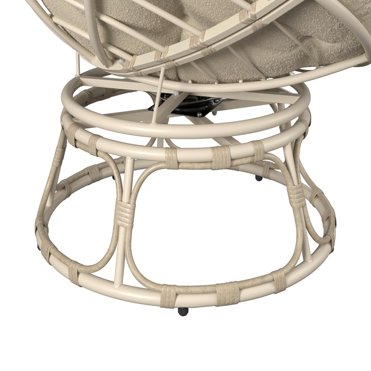 Garten-Relaxsessel Hermi Beige - Beige, Basics, Kunststoff/Textil (99/82/99cm)