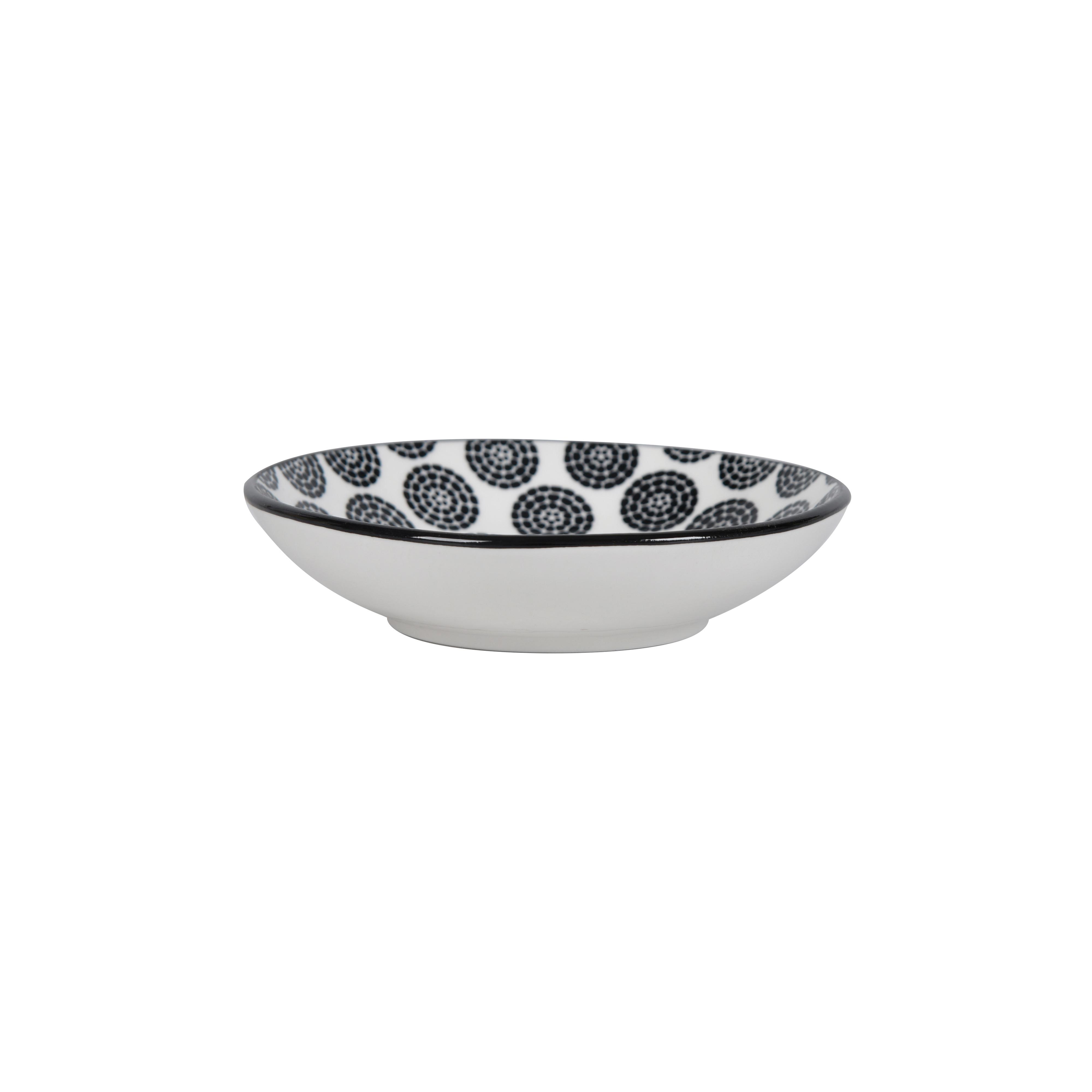 Dipschale Shiva Schwarz/Weiß - Schwarz/Weiß, LIFESTYLE, Keramik (10,1/2,4cm) - Mömax