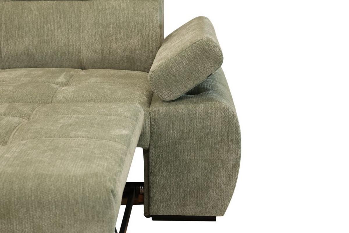 Kutna Garnitura Vegas - zelena/crna, Design, drvo/tekstil (173/294cm) - Modern Living