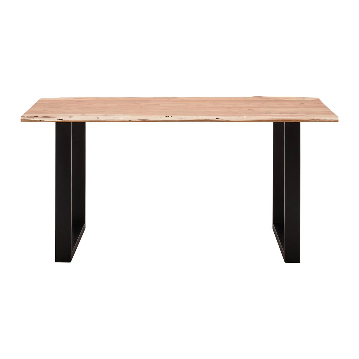 STÓŁ DO JADALNI MALMO - kolor akacjowy/czarny, Modern, metal/drewno (160/85/76cm) - Bessagi Home