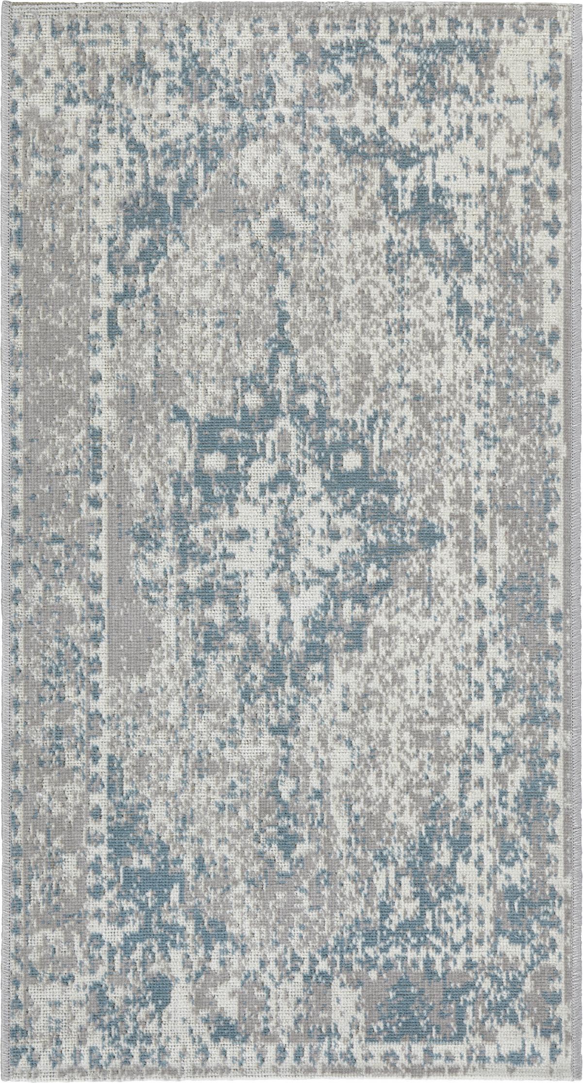 Webteppich YORK in Türkis ca. 60/110cm - Türkis, LIFESTYLE, Textil (60/110cm) - Modern Living
