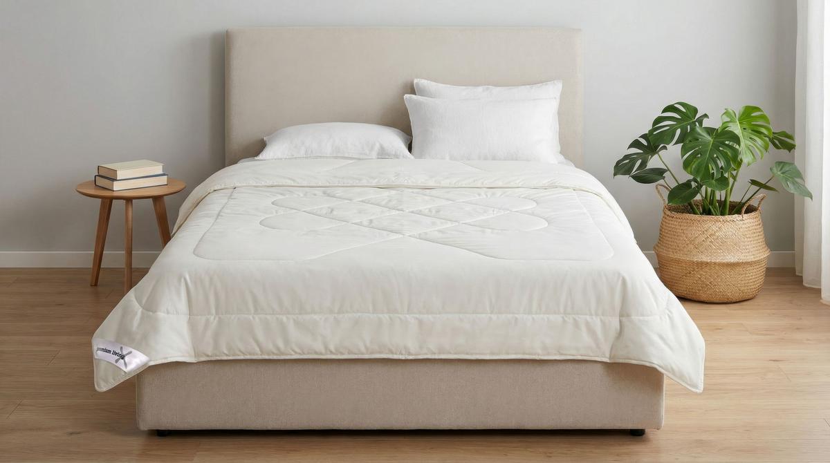 Pilotă Green Future Bambus cca. 200/220 cm - alb, Basics, textil (200/220cm)