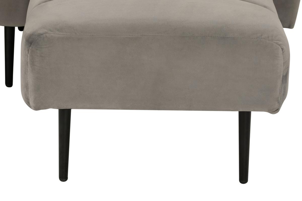 NAROŻNIK TIMMY - czarny/szary, Modern, metal/tkanina (253/87/169cm) - P & B