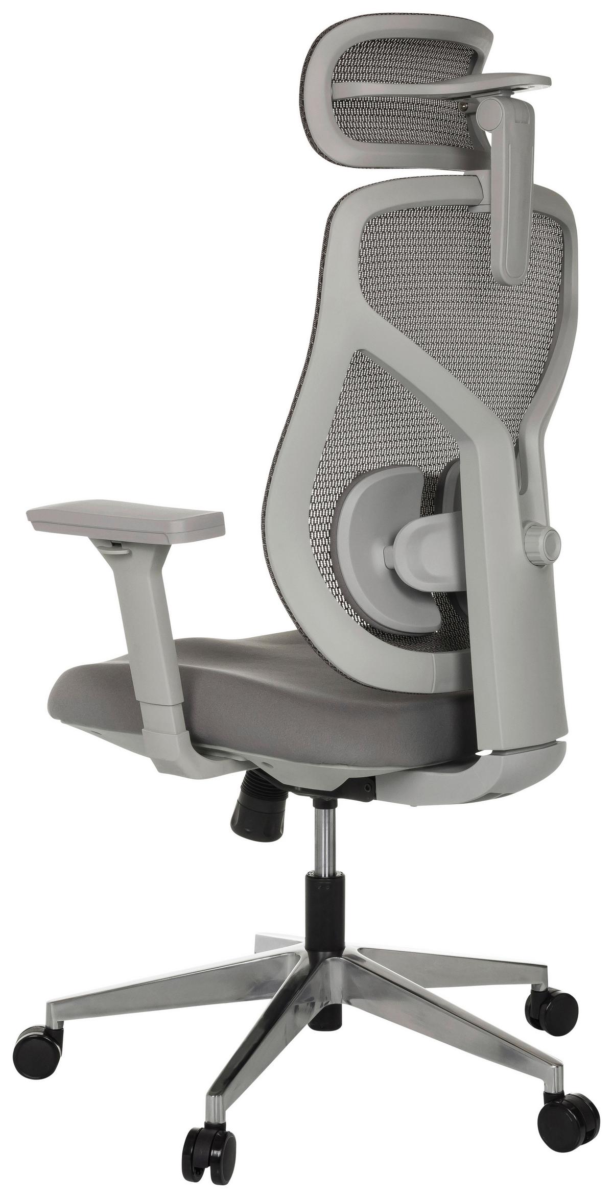 Pisarniški Stol Cassilis W, Siva - srebrne barve/siva, Moderno, kovina/umetna masa (71/123 - 146/65cm) - MID.YOU