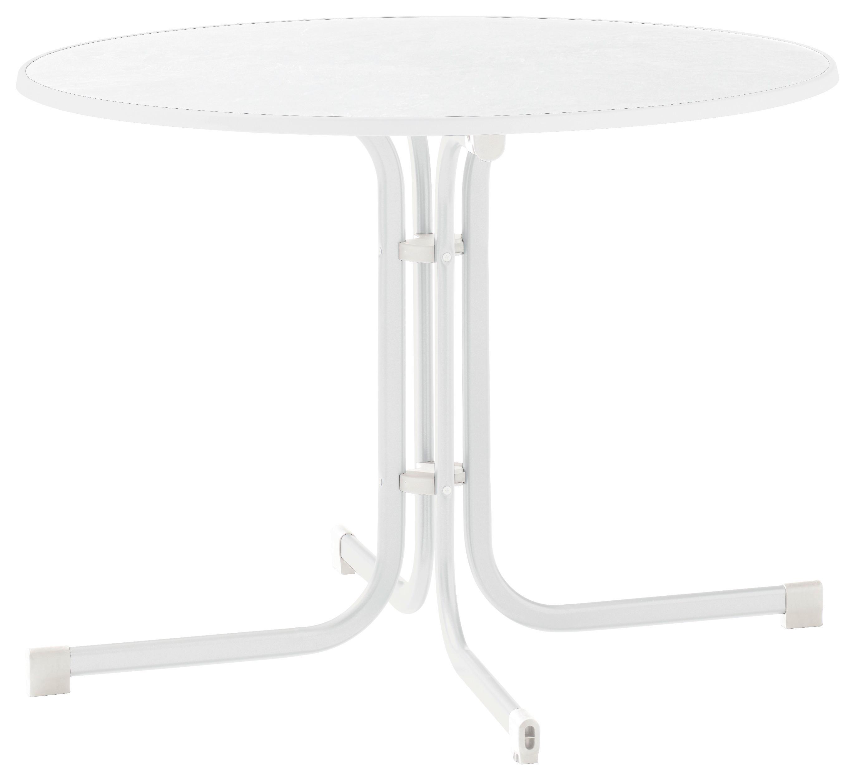 GARTENTISCH 213395 - Weiß, MODERN, Holzwerkstoff/Metall (100/72cm) - Sieger