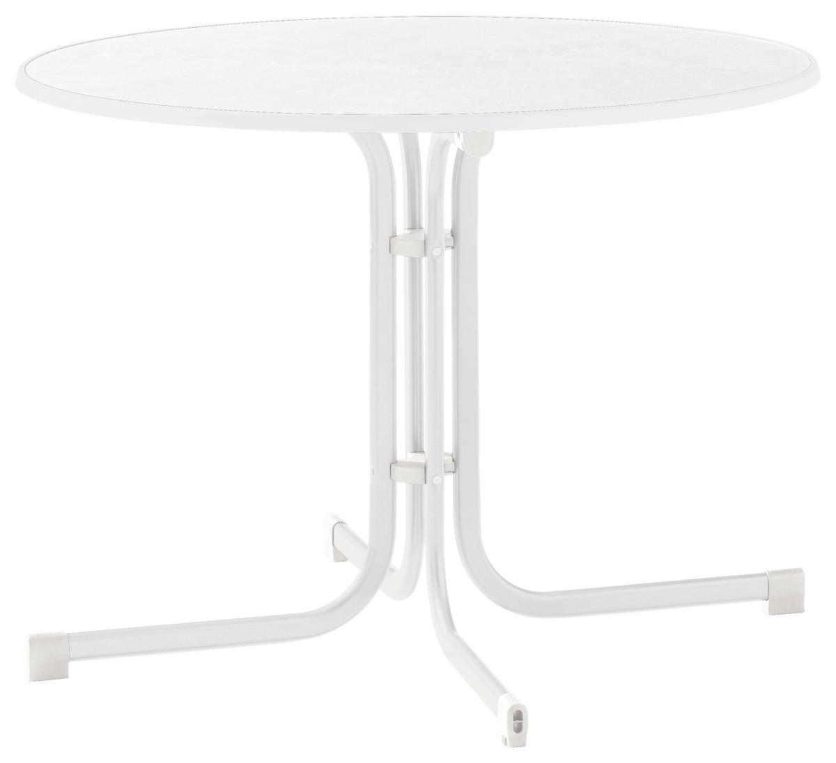 GARTENTISCH 213395 - Weiß, MODERN, Holzwerkstoff/Metall (100/72cm) - Sieger