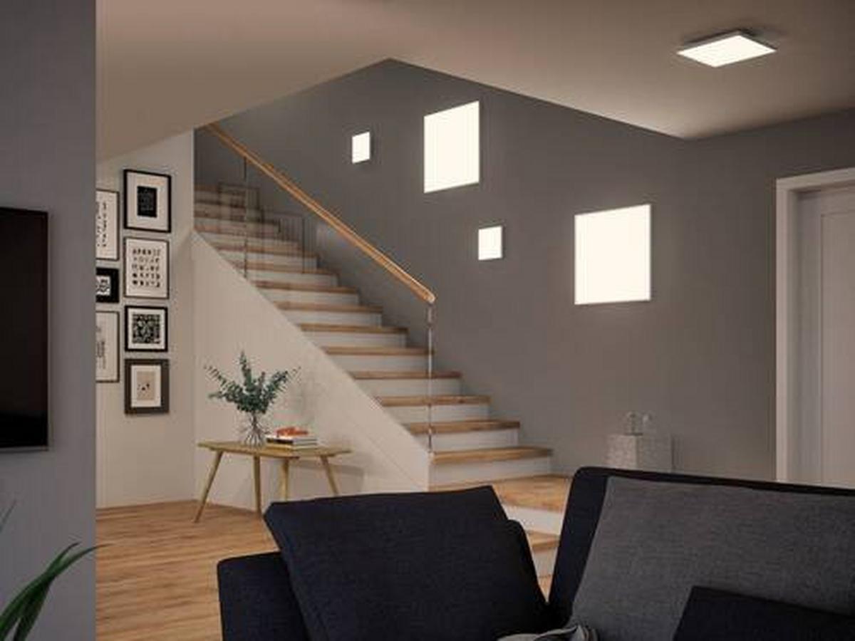 LED-Paneel Velora in Weiß max. 13 Watt - Weiß, Basics, Metall (22,5/5,0/22,5cm) - Paulmann