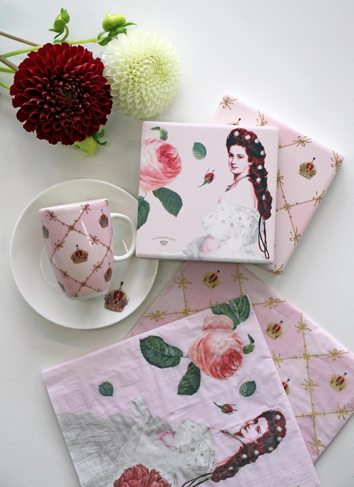 Espressotasse Sisi Rosa/Weiß ca. 350ml, 2er-Set - Rosa/Weiß, ROMANTIK / LANDHAUS, Keramik (8,5/9,5cm) - PPD