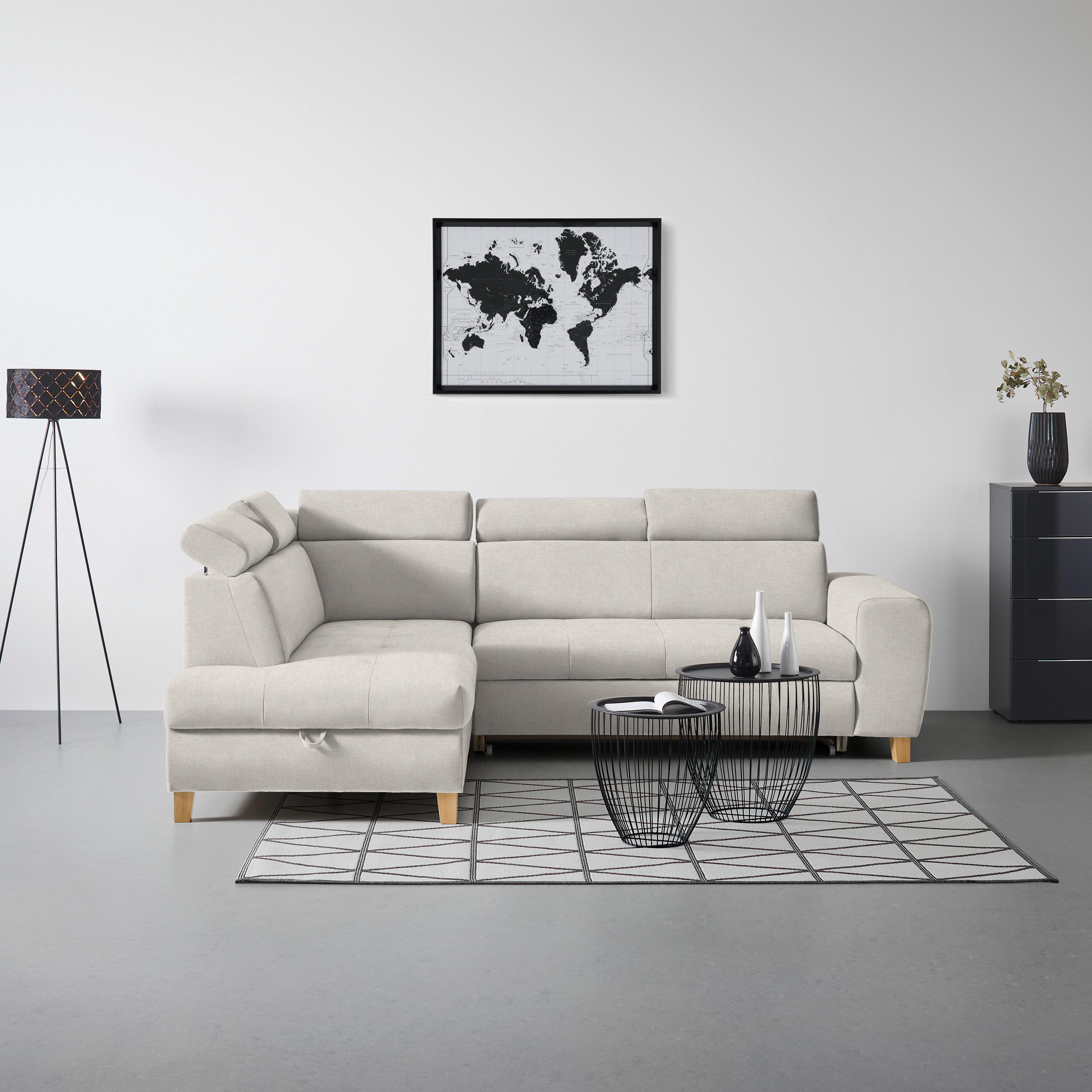 Kutna Garnitura Lugo - krem, Moderno, drvo/metal (205/98/266cm) - Modern Living