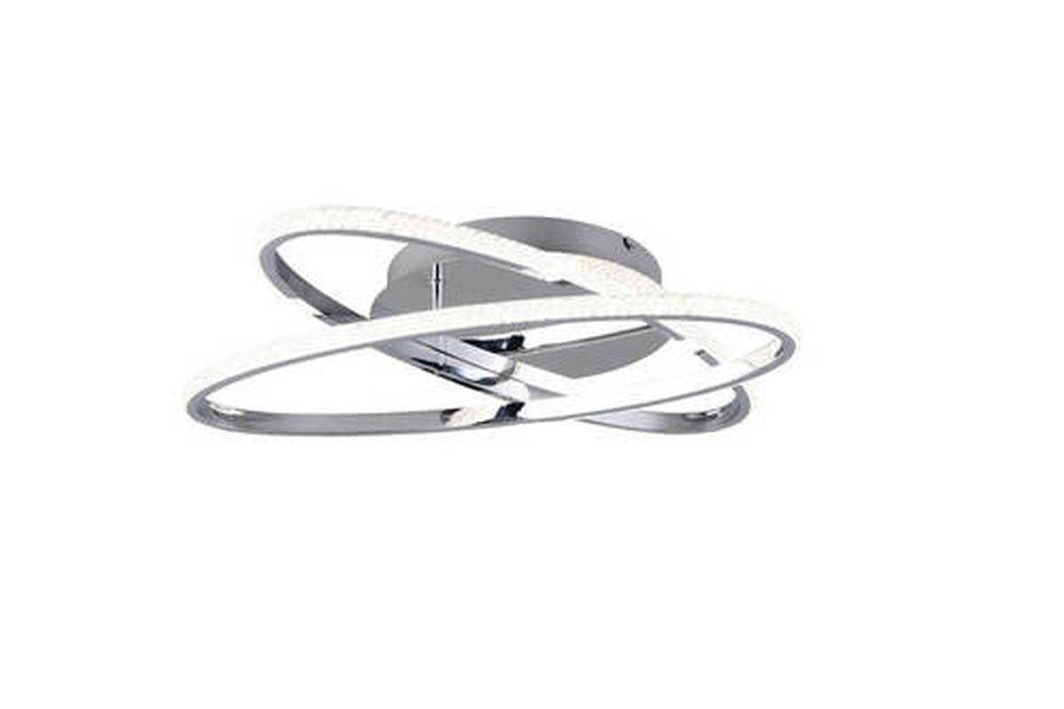 LED-Deckenleucte Lane Chromfarbe max. 27 Watt - Chromfarben, KONVENTIONELL, Metall (58/58/9cm)