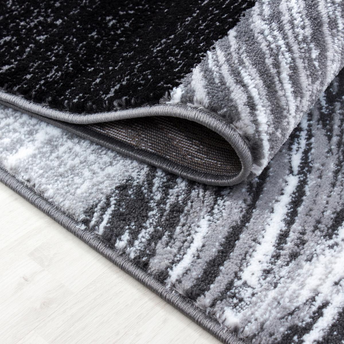 Webteppich Parma Schwarz ca. 120x170cm - Schwarz, KONVENTIONELL, Textil (120/170cm)
