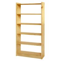 Standregal Bücherregal Kiefer Echtholz mit 4 Böden - Naturfarben, Natur, Holz (80/170/30cm) - Livetastic