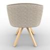 STOL MED ARMSTÖD EMMIE - taupe/ekfärgad, Modern, trä/textil (60/75/60cm) - Bessagi Home
