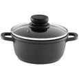 Kochtopf Alesso Schwarz - Klar/Schwarz, Glas/Kunststoff (16/7,5cm) - Modern Living Kochtopf Alesso Schwarz - Klar/Schwarz, Glas/Kunststoff (16/7,5cm) - Modern Living