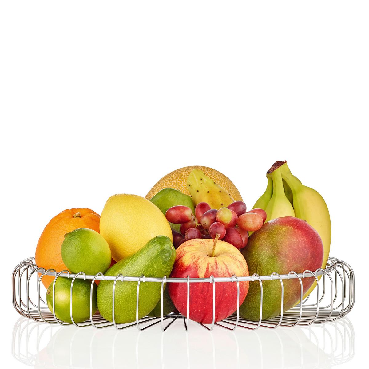 KOSZ NA OWOCE 97255 BLOMUS - kolor srebrny, Basics, metal (37/6cm) - Blomus
