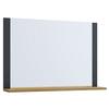 Stensko Ogledalo Vcb 10, Siva, Hrast - barve hrasta/antracit, Basics, leseni material (80/65/16,6cm) - MID.YOU