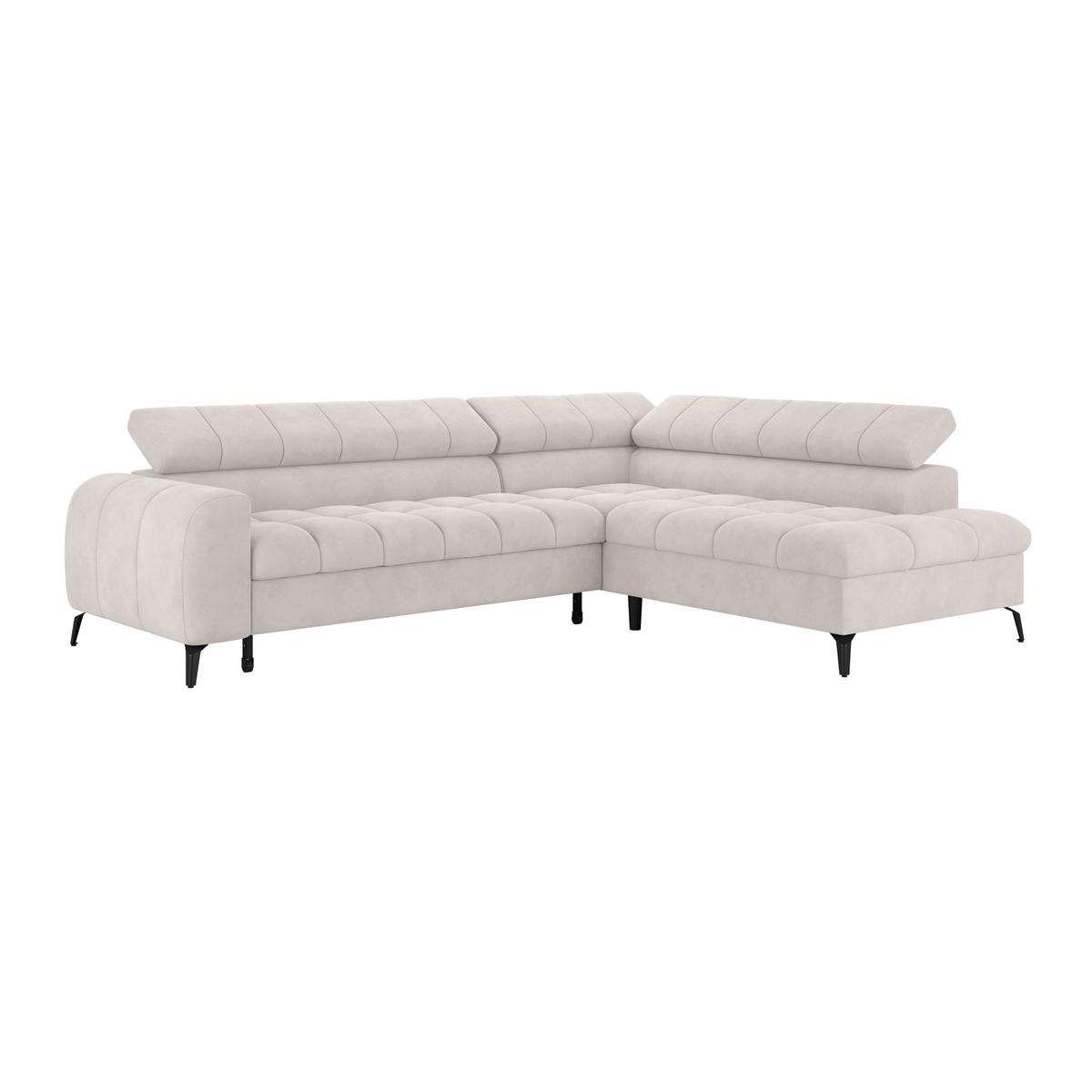 Kutna Garnitura Volf - bijela/crna, Trend, tekstil/metal (261/203cm)