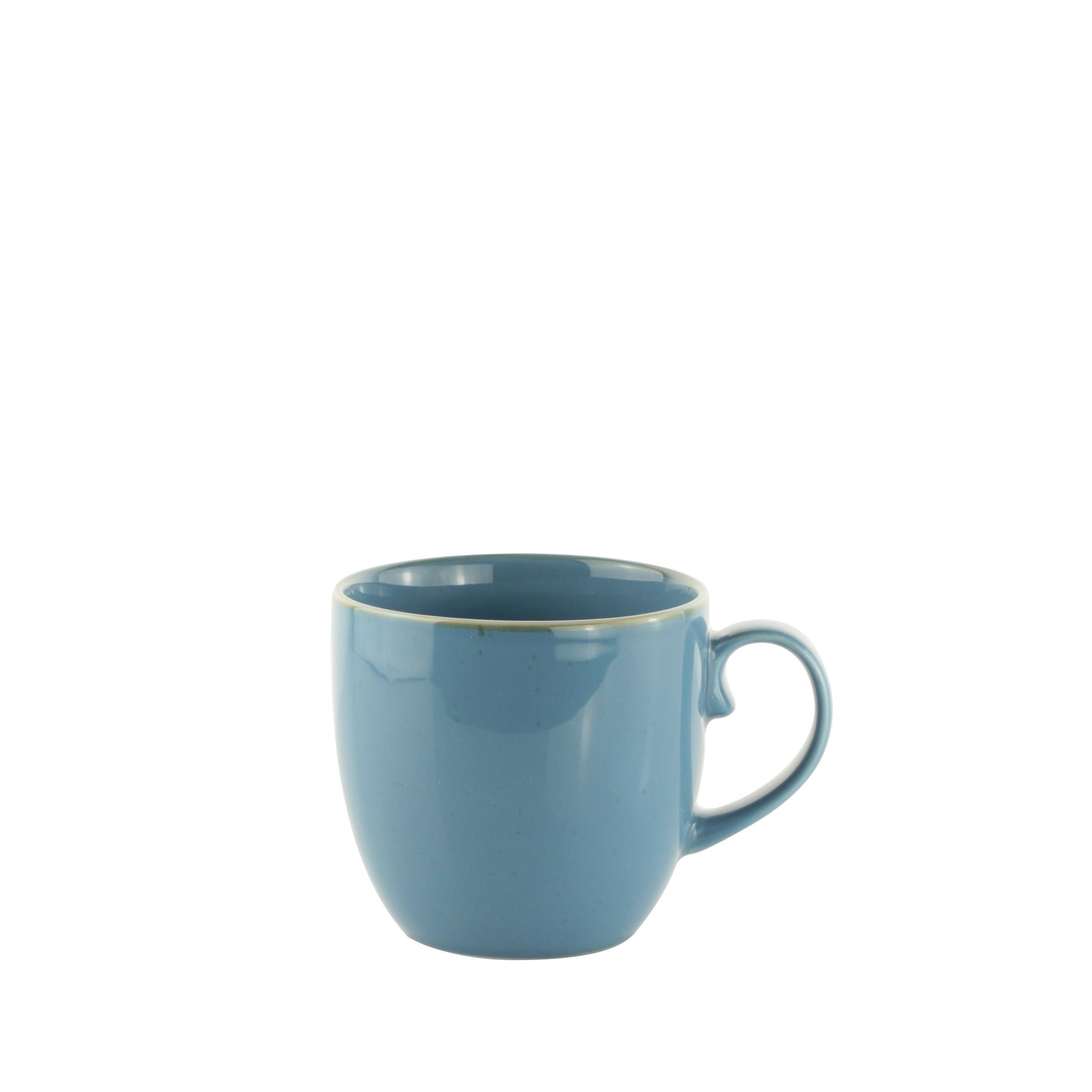 Kaffeebecher Capri aus Porzellan ca. 520ml - Blau, Modern, Keramik - Premium Living
