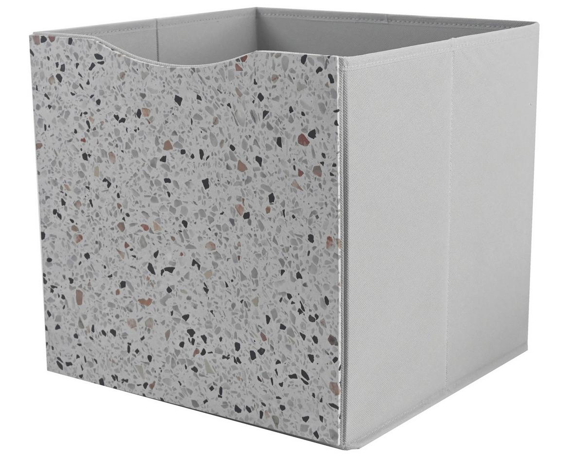 Cutie pliabilă Betty - gri, Konventionell, textil/material pe bază de lemn (33/33/32cm) - Mömax