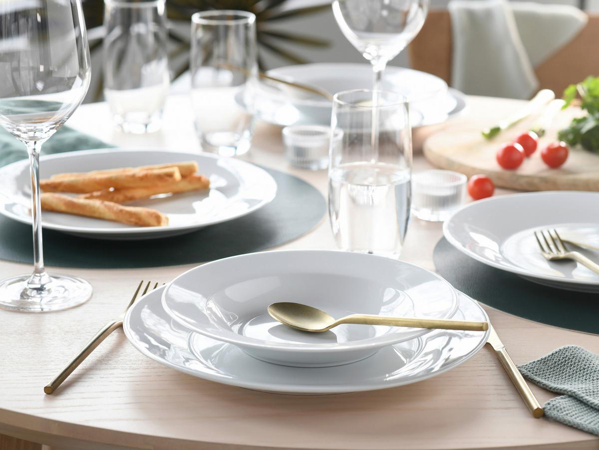 Jedilni Servis Base, 12-Delni - bela, Basics, keramika - Creatable