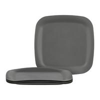 Tellerset BBQ in Grau 4-teilig - Grau, Konventionell, Kunststoff - Modern Living