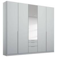 Dulap cu uși rotative ALABAMA - argintiu/gri deschis, Modern, material pe bază de lemn (226/229/54cm)