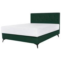 Kárpitozott Ágy 160x200 Gava - sötétzöld, Konventionell, faalapú anyag/textil (160/200cm)