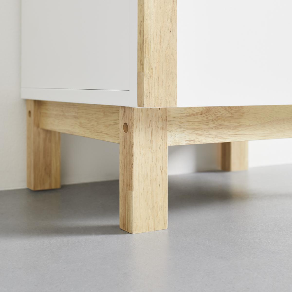 Unterschrank Rico Weiß/ Naturfarben ca. 42x85x35 cm - Naturfarben/Weiß, MODERN, Holz (42/85/35cm) - Bessagi Home
