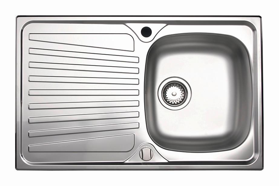 Spüle Montigo 45, aus Edelstahl - Edelstahlfarben, MODERN, Metall (79/50cm) - HKT