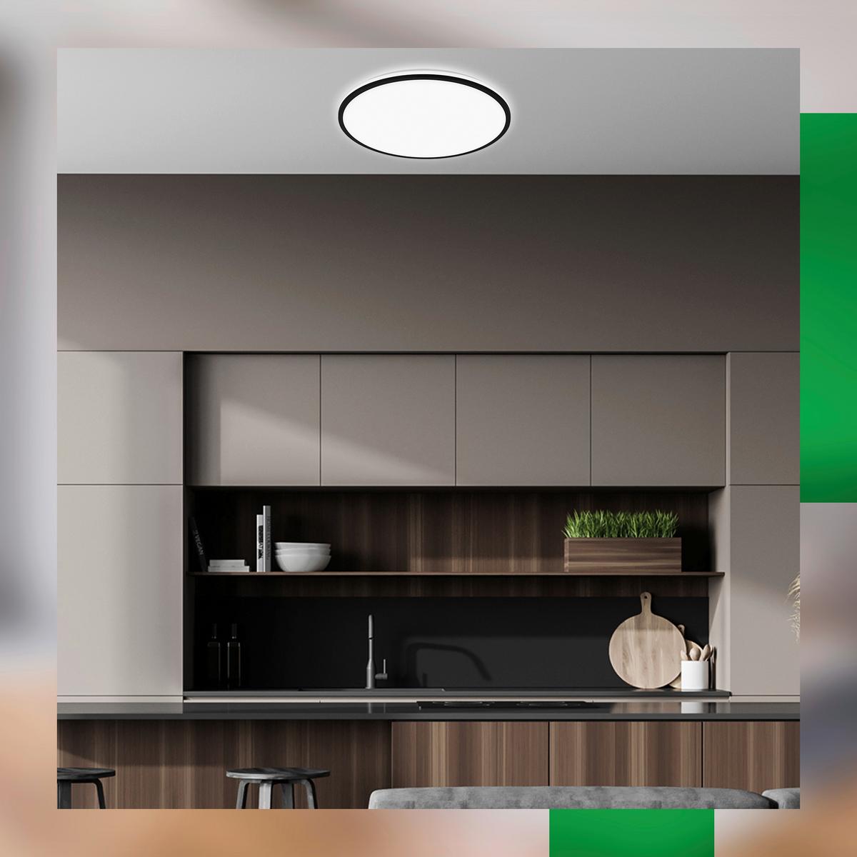 LAMPA SUFITOWA LED 3836015 PULAP A - czarny, Basics, tworzywo sztuczne (33/6cm)