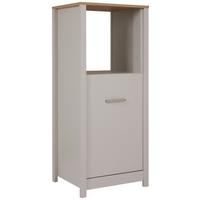 Geräteumbauschrank Sardegna Kaschmir/Eiche - Kaschmir/Silberfarben, ROMANTIK / LANDHAUS, Holzwerkstoff/Metall (70/167/60cm) - home24