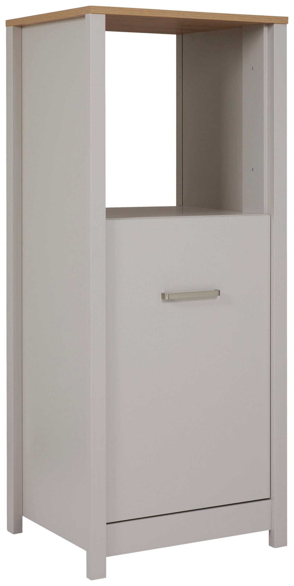 Geräteumbauschrank Sardegna Kaschmir/Eiche - Kaschmir/Silberfarben, ROMANTIK / LANDHAUS, Holzwerkstoff/Metall (70/167/60cm) - home24